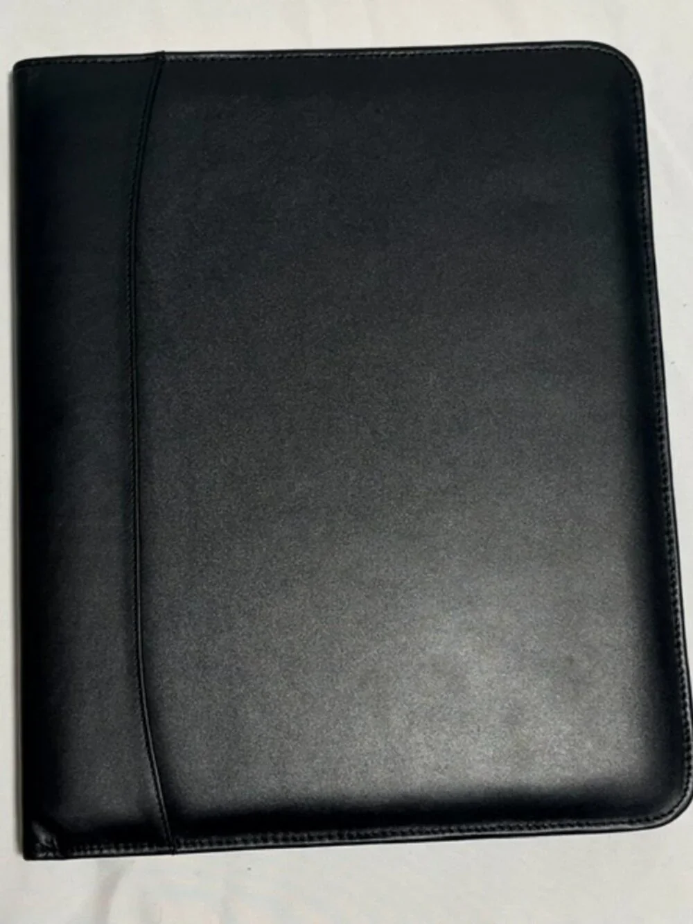 Winn International Black Genuine Leather Padfolio Organizer Portfolio NWT